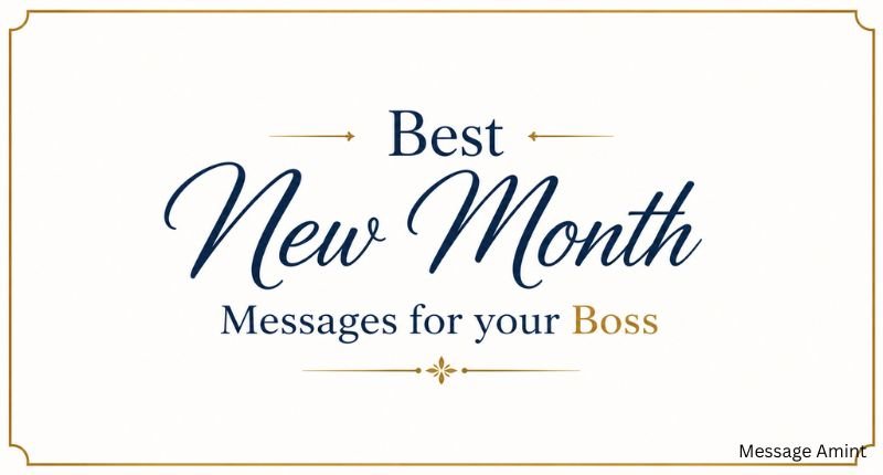 Minimal Happy New Month quote card for a boss featuring a heartfelt appreciation message in elegant typography on a light background.