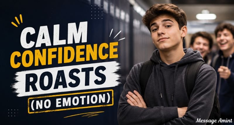 Calm confidence roasts showing a confident person responding without emotion