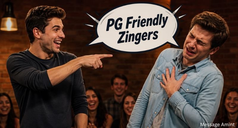 Good roasts that hurt featuring clean PG-friendly zingers between two friends in a playful conversation