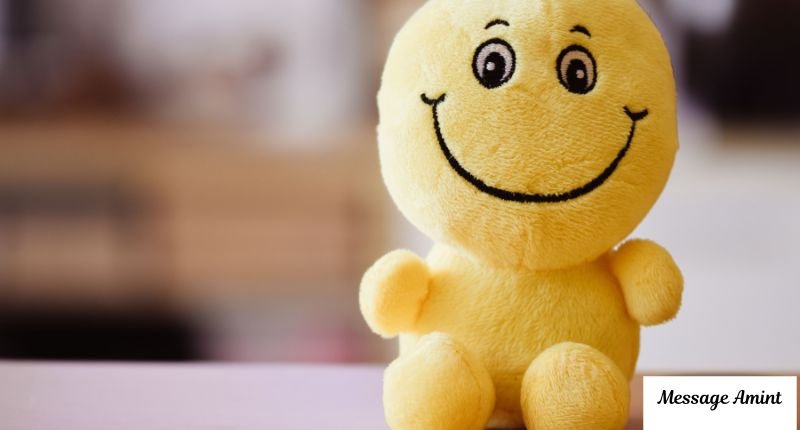 Yellow smiley plush toy representing Yellow Heart Emoji Meaning of happiness