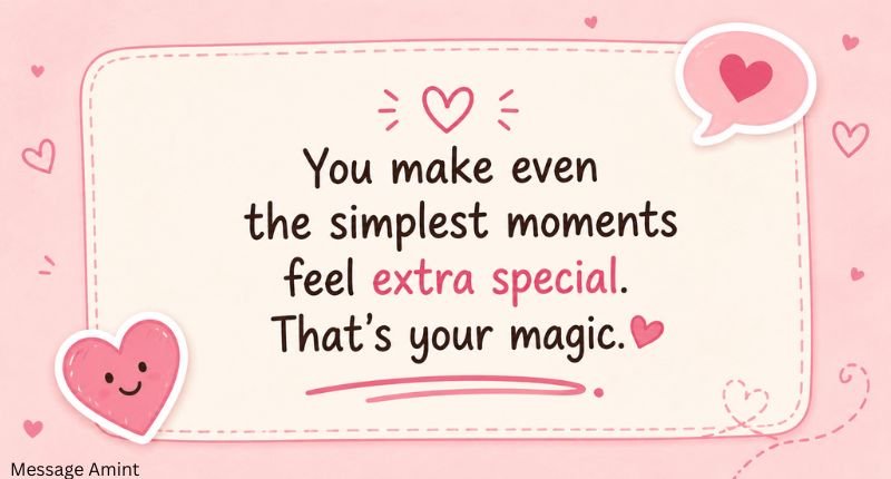 Cute and Adorable responses written in pink card
