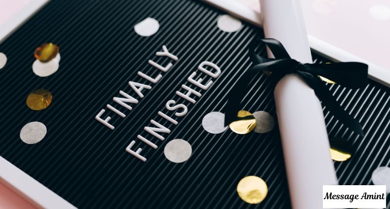 Finally finished graduation diploma with confetti and black ribbon