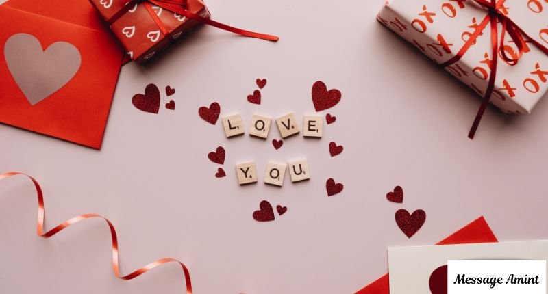 Good morning auntie I love you message with heart decorations