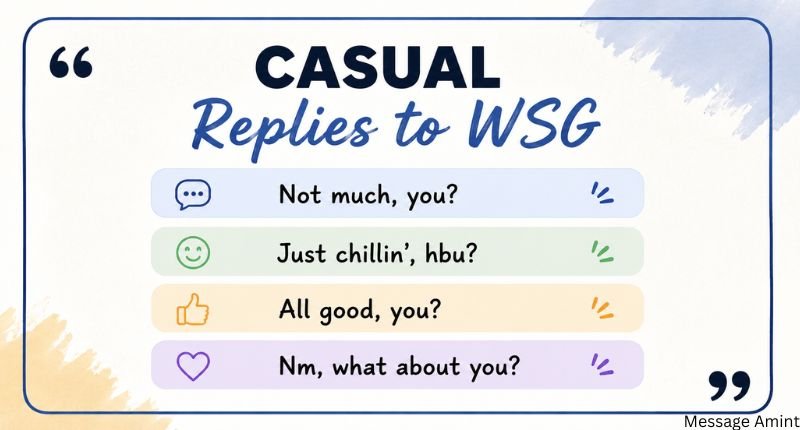Casual replies to WSG quote card with easy text message responses