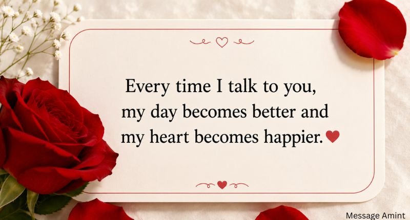 romanti quote is written in light pink card with red flower