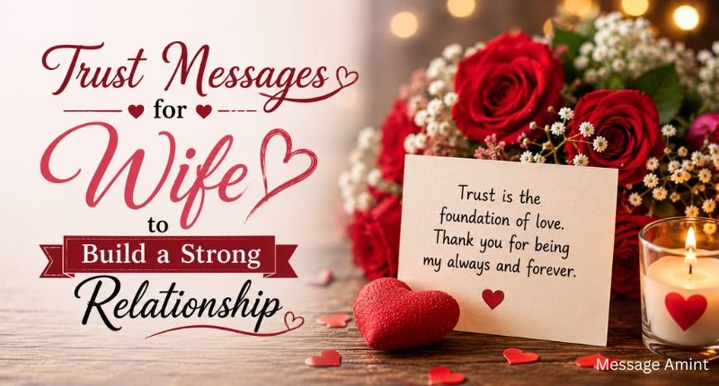 Trust Messages for Wife to Build a Strong Relationship with romantic flowers, heartfelt letter, candle, and love-themed design