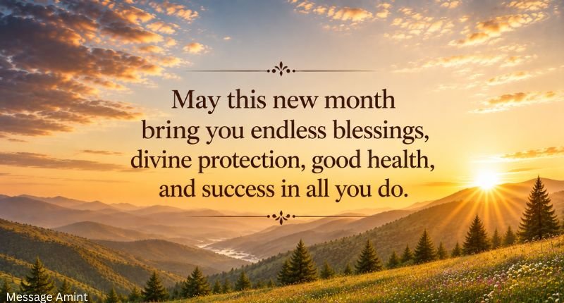 Prayerful New Month Blessings for My Big Brother with a warm sunrise over scenic hills