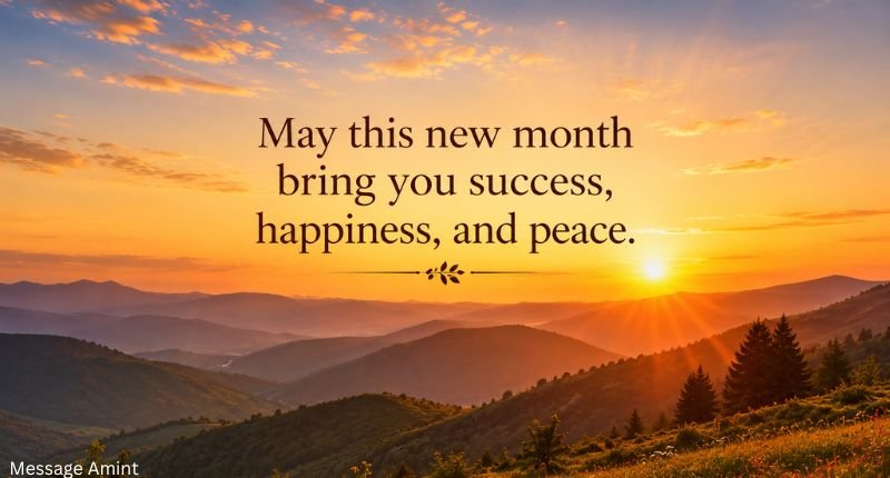 Short and Meaningful New Month Wishes for Big Brother with a peaceful mountain sunrise