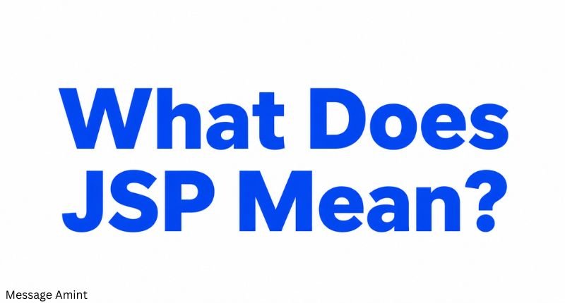 What Does JSP Mean heading in bold blue text on white background